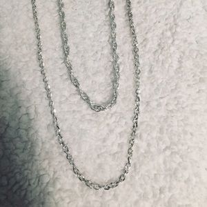50%off offer | Silver chain necklaces bundle